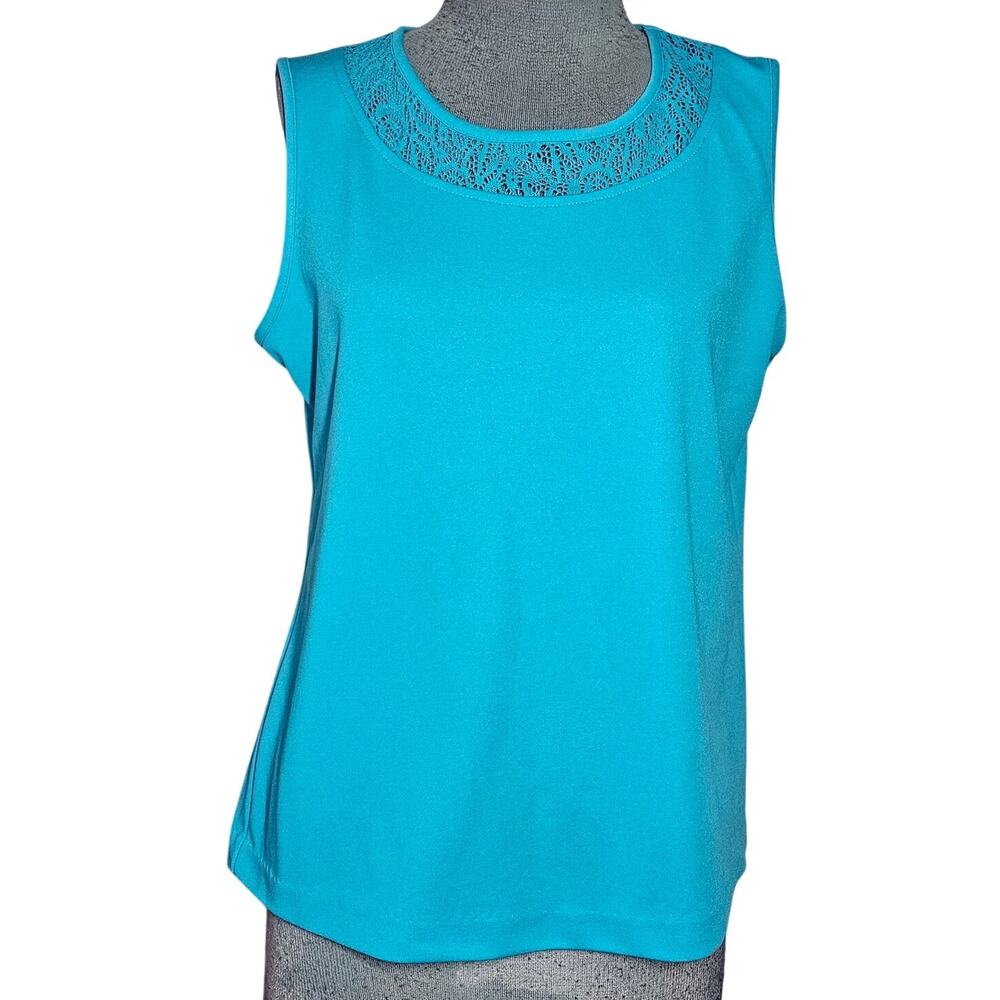 Blue Sleeveless Blouse Size Small Petite